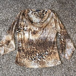 Leopard print blouse- worn only one time.